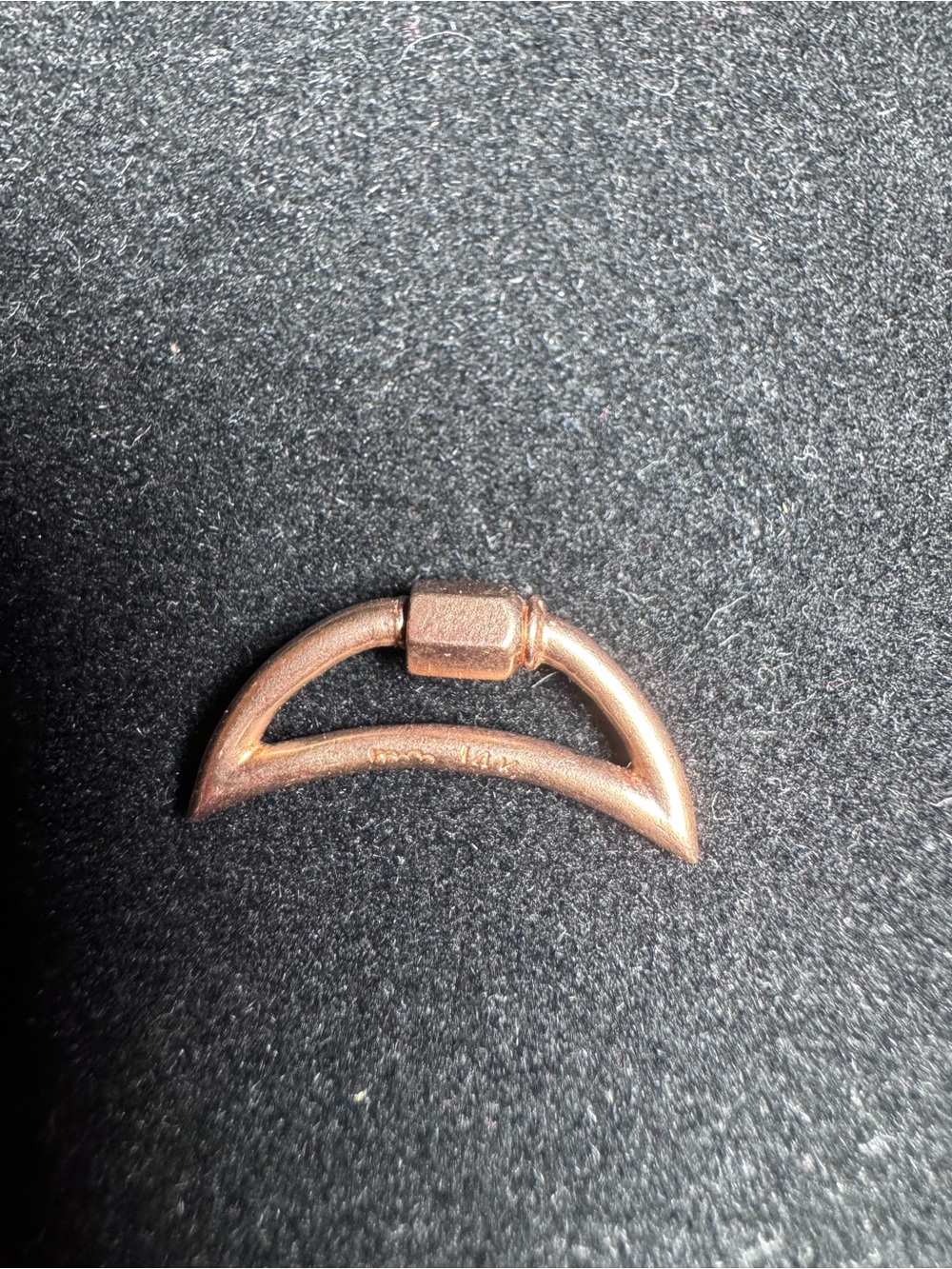 Marla Aaron Mini Moon Lock Rose Gold Original
